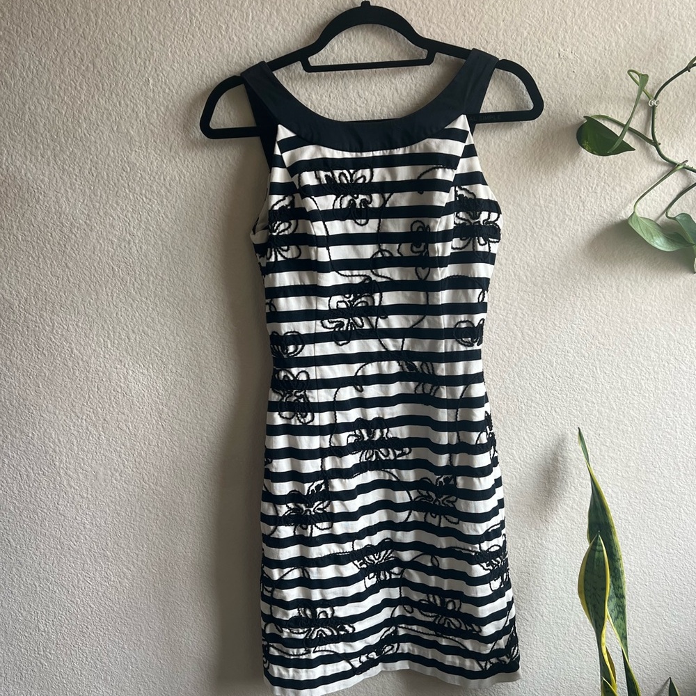 Lilly Pulitzer Black and White Sheath Mini Dress